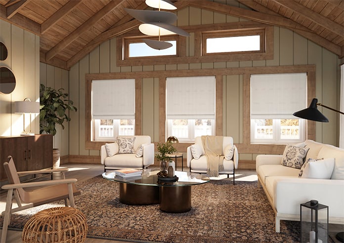 Laura Ashley Candy Stripe, French Navy - Twist&Fit Roman Blind - Image 7